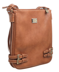 Classic Buckle Zipper Faux leather Women's Crossbody Bag