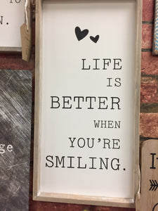 "Life is Better" Wall Sign Plaque Wall Art