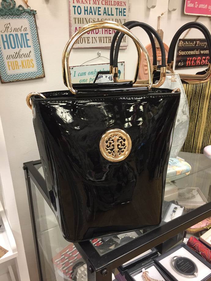 Glamorous Black Purse Handbag with Strap